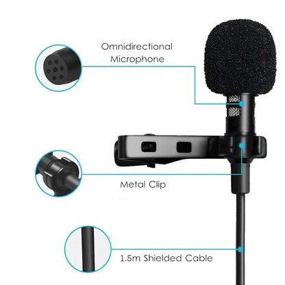 Mini Microphone USB Professionnel pour Appareil Photo DSLR, 3.5mm, à réinitialisation, Revers, Type C, pour PC, Smartphone