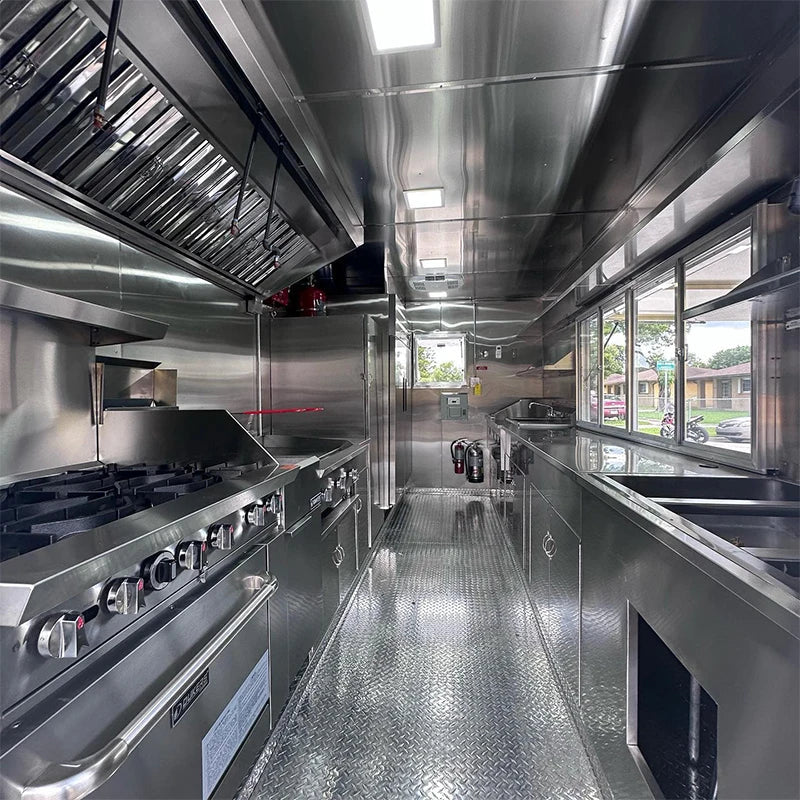 Allbetter 23ft Food Trailer Mobile Kitchen Hot Dog Stand Food Cart Pizza Mobile Food Truck Trailer USA Standard à vendre