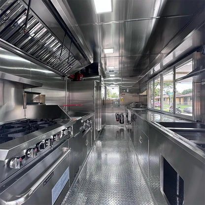 Allbetter 23ft Food Trailer Mobile Kitchen Hot Dog Stand Food Cart Pizza Mobile Food Truck Trailer USA Standard à vendre