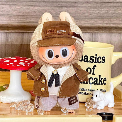 Cute Cowboy Clothes for Labubu Fashion Overalls Set Clothing Hats for Labubu V1 V2 V3 Cartoon Clothes Outfit Dolls Accessories