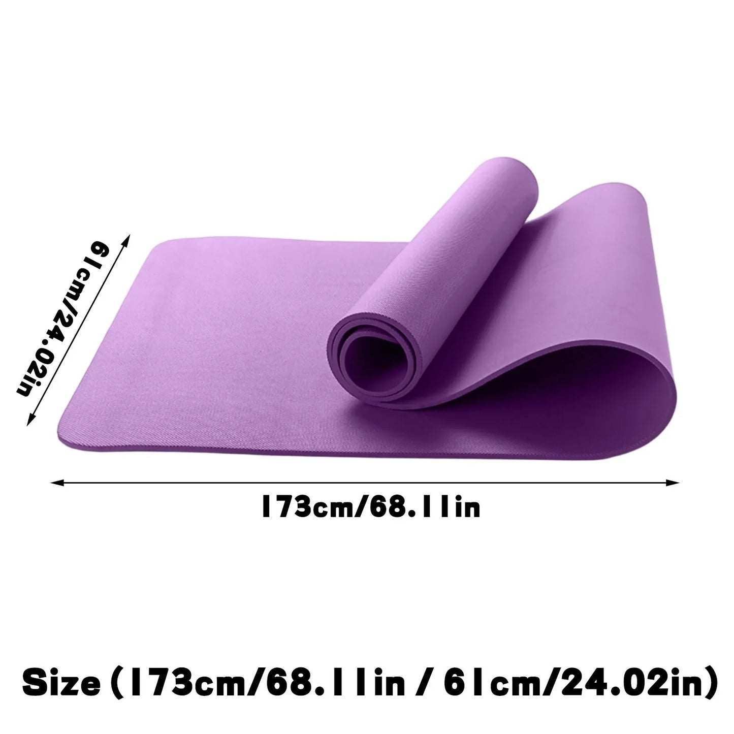 1PC Tapis de Yoga Antidérapant Tapis de Sport Fitness pour Exercice Yoga et Pilates Tapis de Gymnastique Équipement de Fitness Tapis de Sport en Caoutchouc