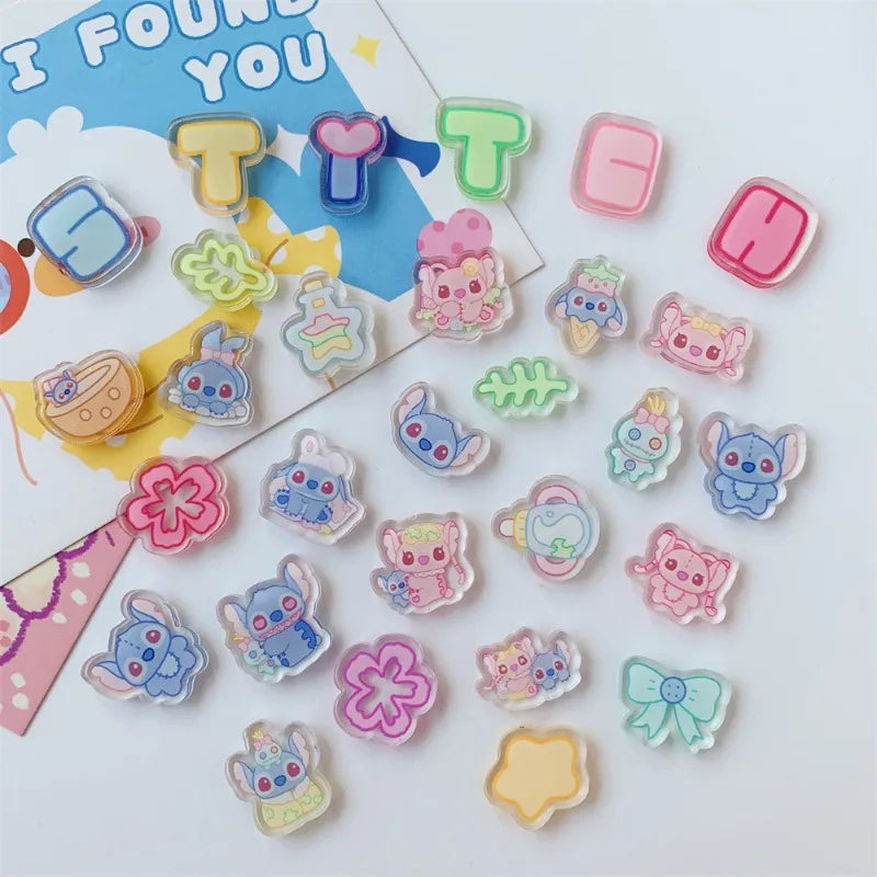 Original Stitch Acrylic Patch Cute Cartoon DIY Material Accessories Hanging High Transparent Consumables Wholesale 1cm 2cm