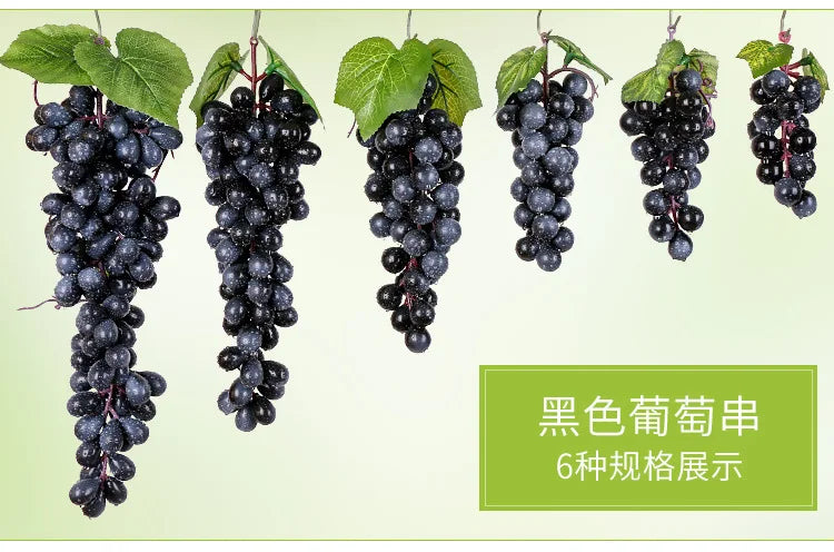 5PCS 12/18/24/36/60/85/100 Heads Artificial Grapes Christmas Halloween Wedding Party Home Garden Hanging Decoration Fake Fruits