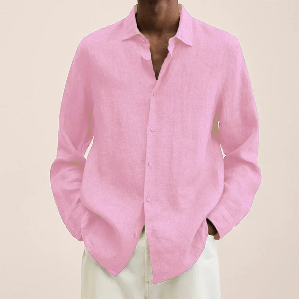 Nouvelle mode : chemises longues pour hommes, hauts décontractés amples, manches longues, revers pour hommes, tenue décontractée automne, Streetwear