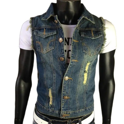 Gilets en Jean Soldes Gilets en Denim Polaire Homme Gilet Tactique Soldes Gilet Biker Homme Blouson Sans Manches Homme Débardeur