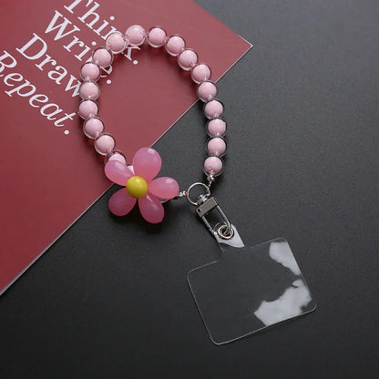 Cell Phone Lanyard Beaded Bracelet Lanyard Cell Phone Shell Lanyard Jewelry Wrist Bead Pendant Phone Chain