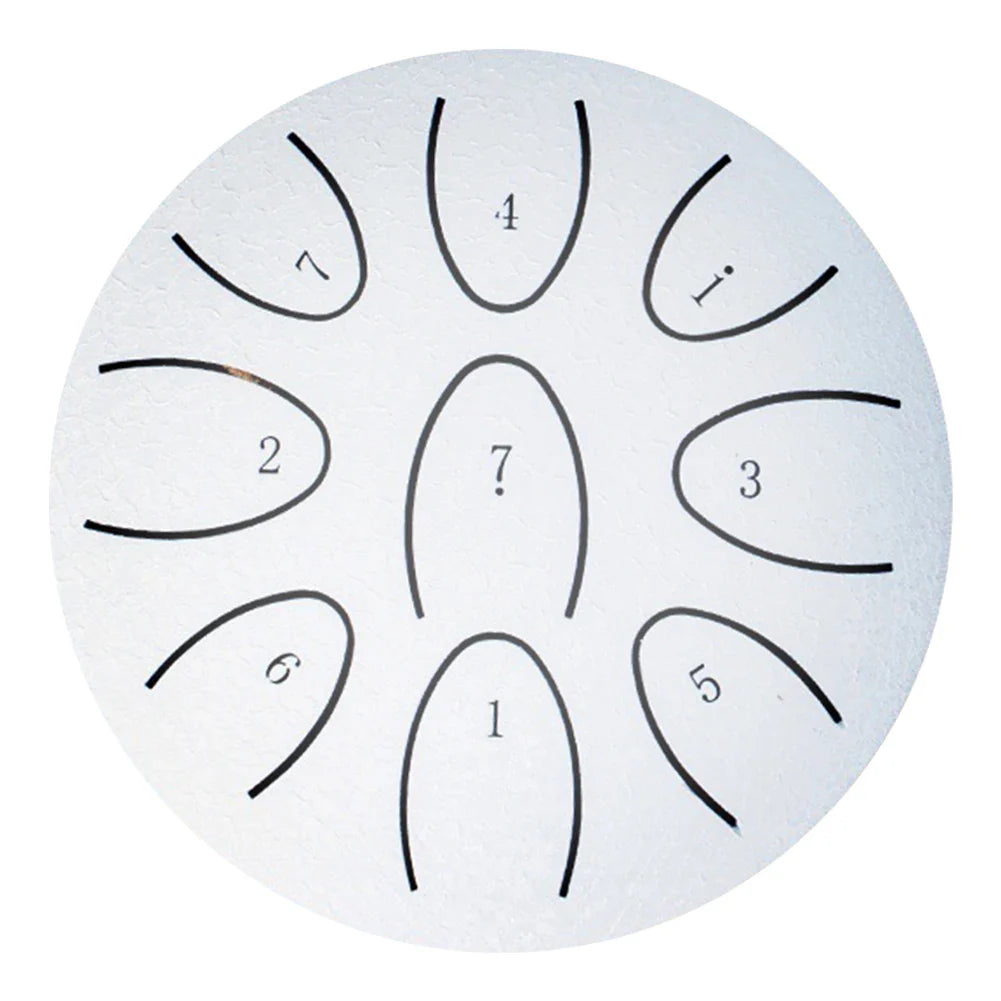 Tambour à langue en acier de 4 pouces, tambour de pluie Portable à 9 notes avec maillet de tambour, tambour éthéré pour accessoires de Percussion