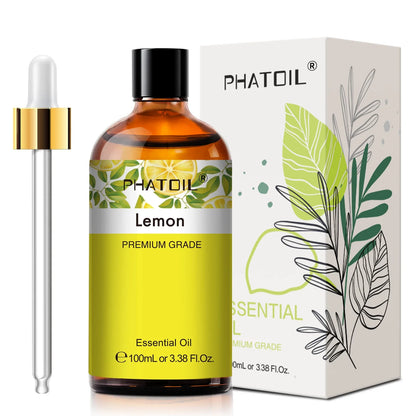 PHATOIL Eucalyptus 100 ml Essential Oil for Skin, Lavender, Vanilla, Jasmine, Lemon, Bergamot, Aromatic Oil for Aromatherapy Candle Making