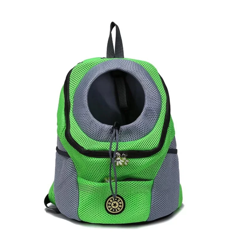 Sac à dos Portable pour animaux de compagnie, Double sac à bandoulière pour chien, sac de transport pour chat de voyage en plein air, sac avant pour chien, sac à dos en maille