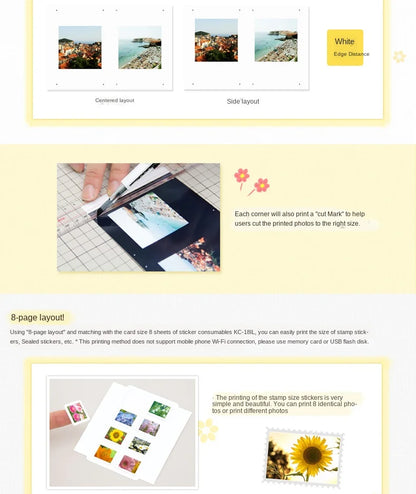 Photo Printer Wireless Connection To Print CP1300 Small Photo Printer Can Print Stickers