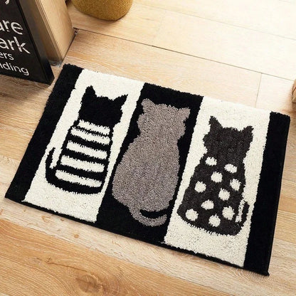 Tapis de porte de Noël rouge Père Noël extérieur et intérieur Tapis de cerf en pain d'épice Nouvel An 2026 Joyeux Noël Décor à la maison Tapis de pied