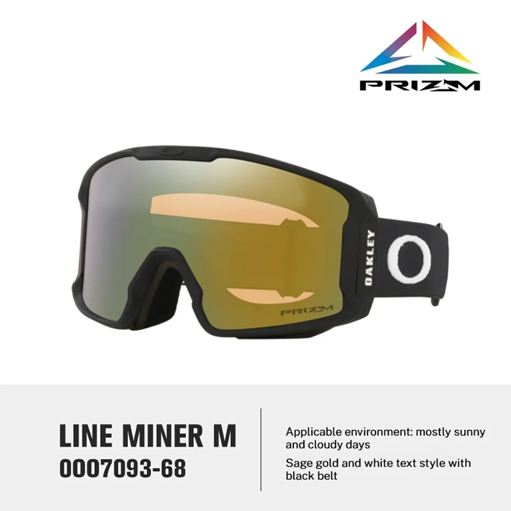 Oakley Line Miner [M] Ski Goggles, Snow Goggles with Prizm Lenses, Model [7093], Unisex Protective Eyewear