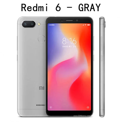 Original Xiaomi Redmi 6 4GB 64GB 13000mAh 6,6 pouces cellulaire googleplay Empreinte digitale Octa-core Rom Global Smartphone 4G