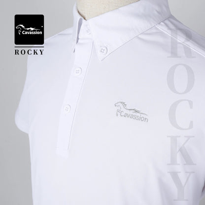 Kids riding horse T shirt white color competition equestiran children short sleeve coat boy rider equestrian equipments