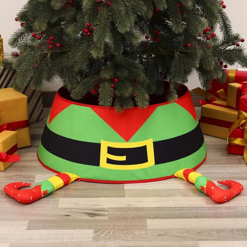 Jupe d'arbre de Noël pour la décoration de fête, couverture extérieure, bonhomme de neige, père Noël, wapiti, couverture de sol, fournitures pour la maison, bonne année, joyeux Noël