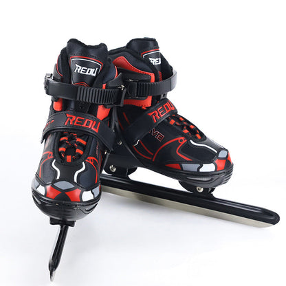 Professional Ice Hockey Skates, Ice Skating Blade Shoe, Mayor Thermal Inner, Adults, Teens, Kids, Adjustable Size