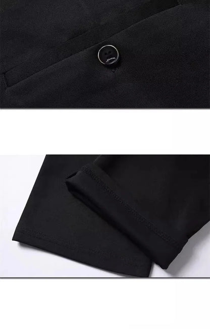 TRAF Autumn And Winter Thick Men's Fashion Comfortable Casual Long Pants Four-Sided Elastic Pants Loose Straight Leg Suit Pants