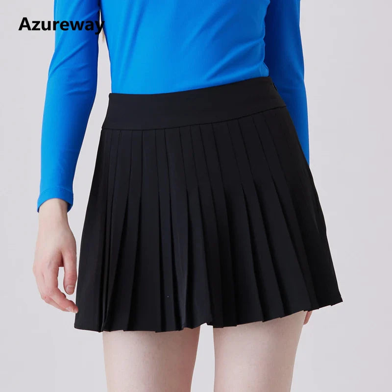 AW Golf Women's Simple Polo Shirt Long-sleeved T-shirt Quick-drying Breathable Sports Jersey Spring Autumn Golf Clothing Suit