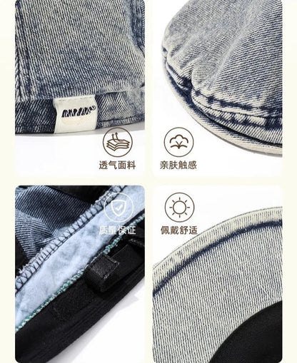 Béret de Cowboy en Denim pour femmes, chapeau de journal britannique décontracté, casquette flatcap, accessoire de mode