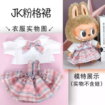 LABUBU Time To Chill TPR Vinyl Doll Clothes Changeable Outfit Set Dress Up Costume Replacement Collectible Toy Gift