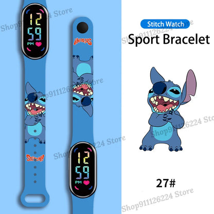 Montres Stitch pour enfants, filles, étanche, sport, écran tactile, pour femmes, horloge numérique étanche, bracelet, cadeaux exquis