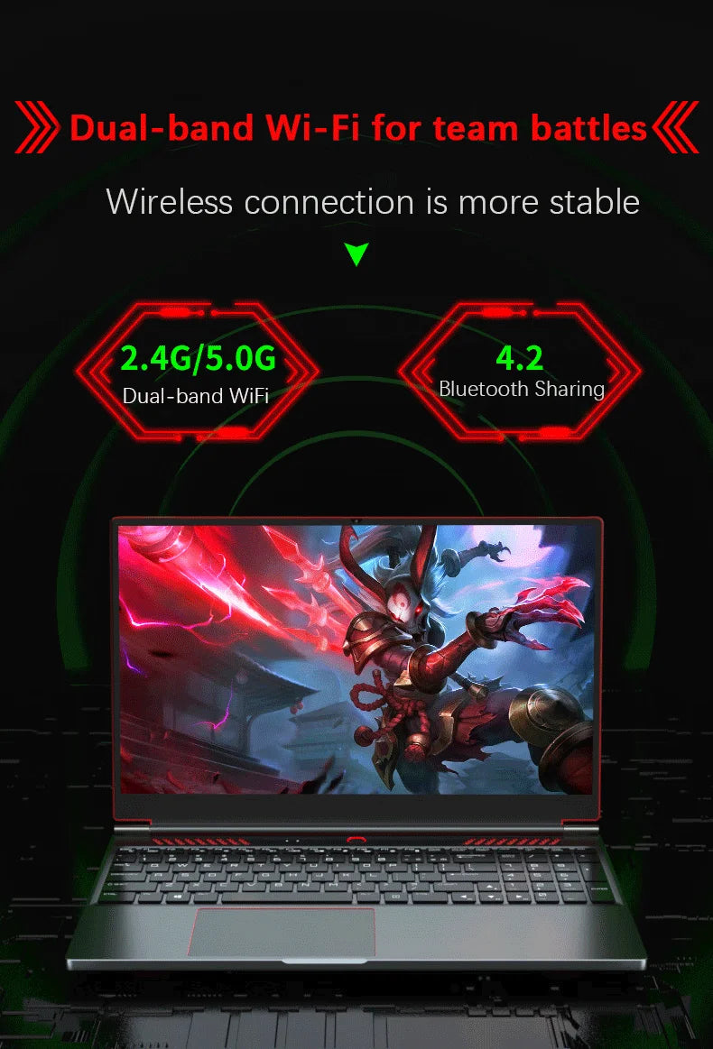 16.1 Inch Gaming Laptop Computer RTX4050 6G Intel Core i9-13900H i5-12450H windows11 por Max 64GB 2*DDR5 2*M.2 NVME 4TB SSD WiFi
