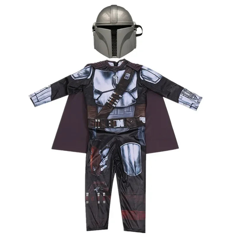 Costume de cosplay d'armure de chasseur de rebond de film, masque d'héroes souriant, combinaison d'halloween, habillage, costume