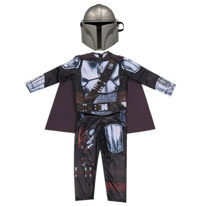 Costume de cosplay d'armure de chasseur de rebond de film, masque d'héroes souriant, combinaison d'halloween, habillage, costume