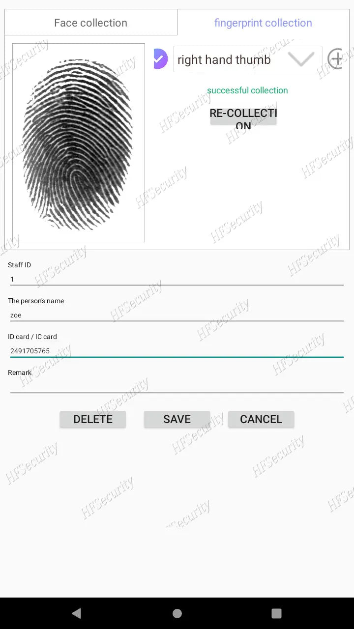 HFSecurity FR05 Lecteur de carte RFID et de reconnaissance faciale tout-en-un avec Wifi, système de contrôle d'accès de présence, lecteur de détection de visage