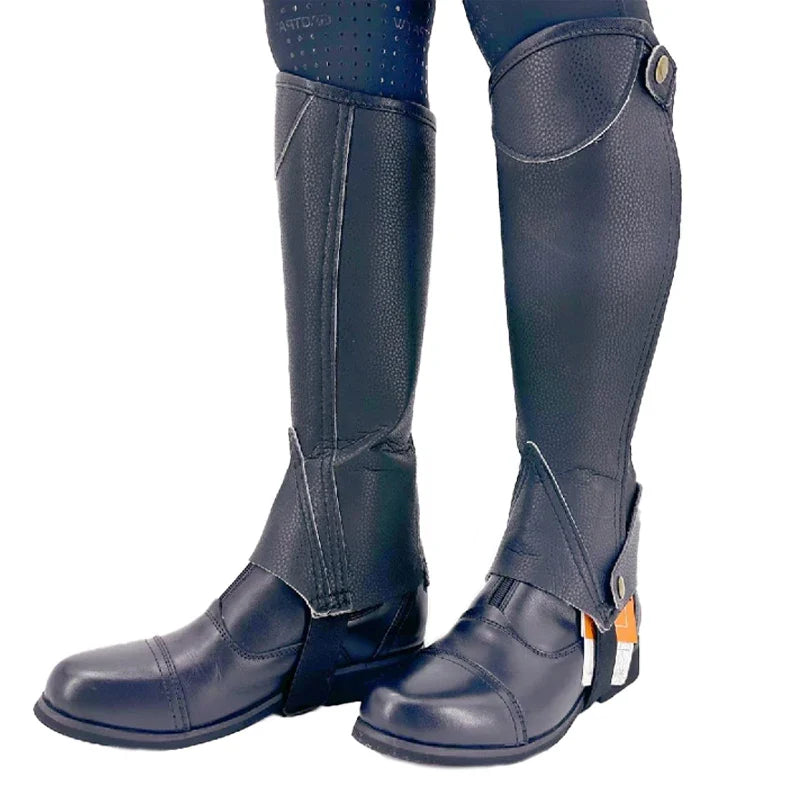 Equestrian Legging Horse Riding Equipment Pirate Knight Equestrian Boot Cover Faux Leather Gaiter Medieval Renaissance Steampunk