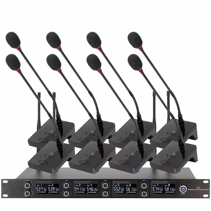550-587mhz K-25R 8 channels outdoor uhf  karaoke singing performance sound system wireless microphone system professional