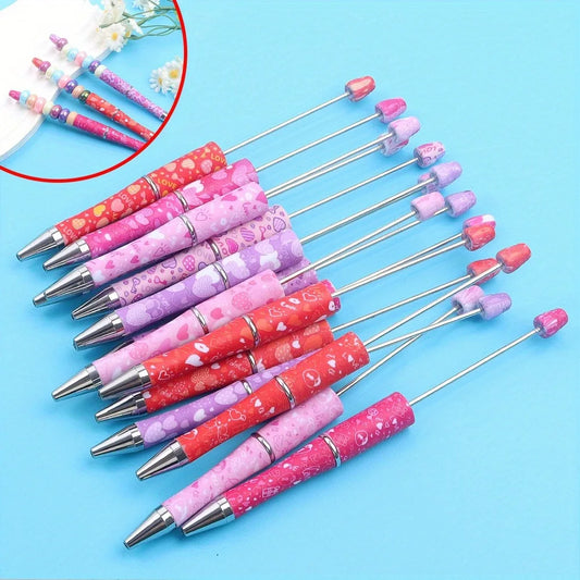 Stylos à perles multicolores pour la saint-valentin, cadeaux d'anniversaire, de remise de diplôme, accessoires de décoration, 3/6/12 pièces