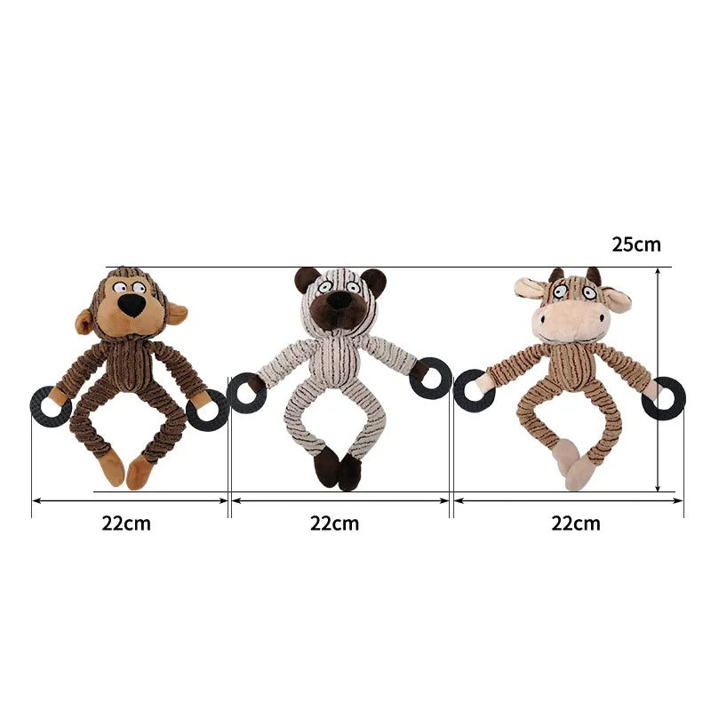 Matkey-Jouets en peluche pour grands chiens, mâcheurs agressifs, jouets à mâcher durables pour chiots grinçants