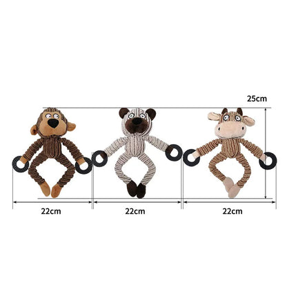 Matkey-Jouets en peluche pour grands chiens, mâcheurs agressifs, jouets à mâcher durables pour chiots grinçants