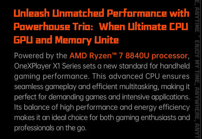 OneXPlayer X1 mini AMD R7-8840U PC Game Console 3 IN 1 Laptop Tablet 8.8 Inch LTPS Touch Screen Computer Detachable Controller