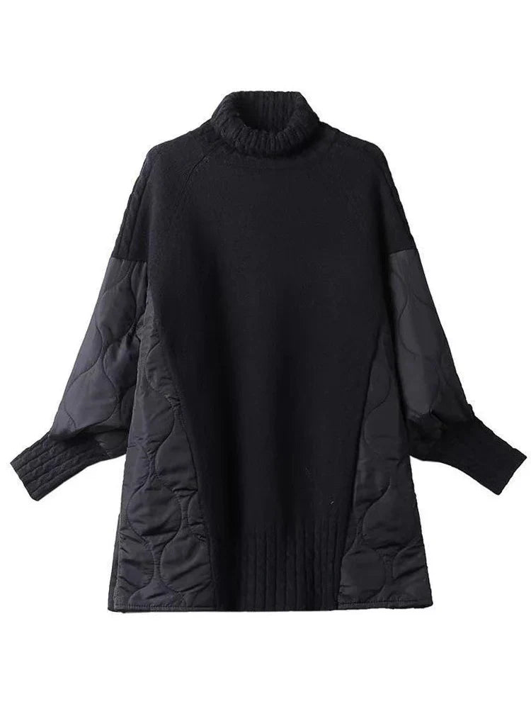 Women's Long Sleeve Turtleneck Sweater Autumn Winter Loose Knitted Sweaters Korean Casual Oversized Ladies Pullover Clothing