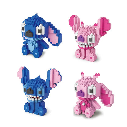 Stitch Building Blocks Lilo & Stitch Angel Anime Doll Build Practical Skills Puzzle Game Gift Assemble Action Model Birthday Toy