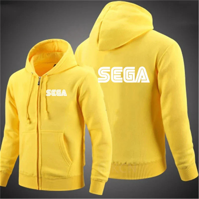 Men Sweatshirts Autumn Sega Pullover Casual Zipper Jacket for Male Hoody Outdoor Sweatshir Autumn Solid Color Turtleneck Swea