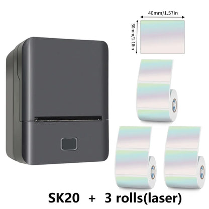 SINMARK SK20 Portable Thermal Printer With Labels Mini Bluetooth Sticker Marker Self-adhesive Label Printer Photo Printer Gift
