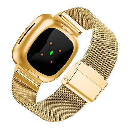 Milan Stainless Steel Watch Strap For Fitbit Sense Versa 4 3 Wristband Bracelet Metal SmartWatch Band Fitbit Versa4 Versa3
