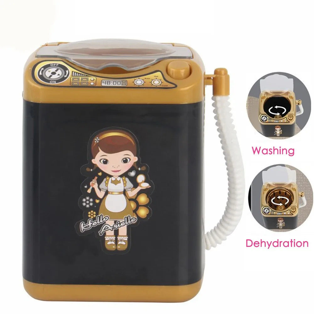 Mini machine à laver électrique pour pinceaux de maquillage - Nettoie et essore les pinceaux - Jouet pour brosses à maquillage - Œuf de beauté - Nettoie les pinceaux de maquillage