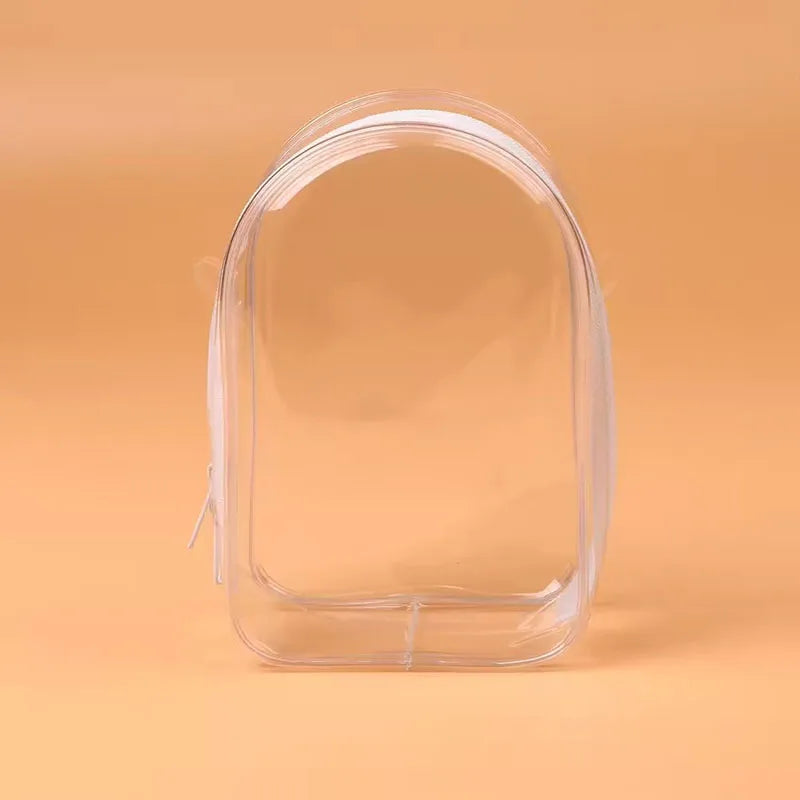 Pour sac bandoulière Labubu V2 de 15 cm en coton, sac de rangement en PVC, sac d'affichage pour poupées à pompon