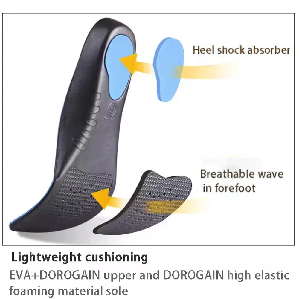 Semelle intérieure orthopédique Support de voûte plantaire semelles orthopédiques pour pieds plats pour soulager la pression doux respirant Absorption des chocs semelles intérieures thermiques