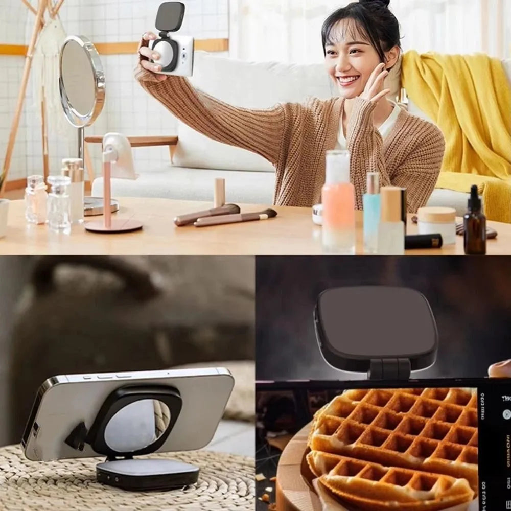 360° Rotation Magnetic Phone Selfie Light 3 Color Retractable adjustment Mobile Phone Fill Light Detachable Portable