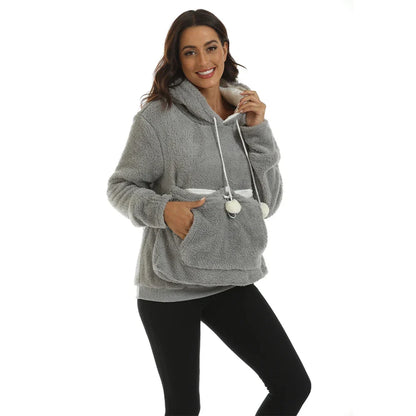 Sweatshirt Cat Lovers Hoodie Kangaroo Dog Pet Paw Dropshipping Pullovers Cuddle Pouch Sweatshirt Pocket Animal Ear Hooded Plus