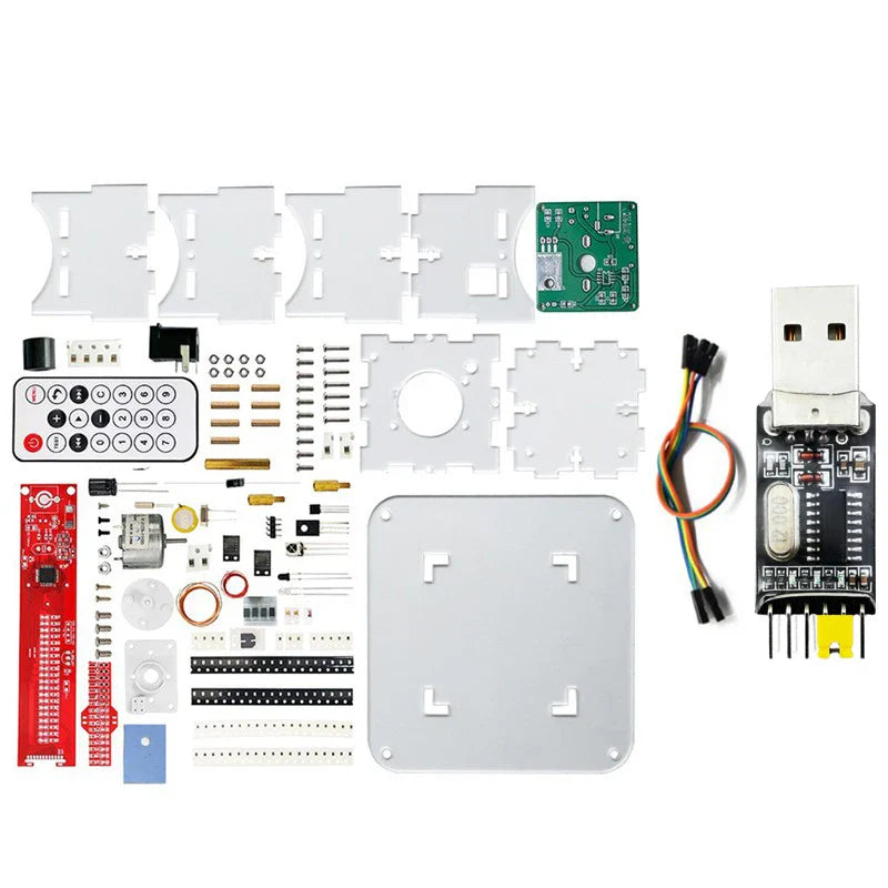 POV – Kit d'affichage LED rotatif tridimensionnel, électronique, bricolage, pratique de soudage, microcontrôleur, horloge, pièces amples
