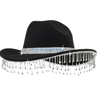 Casquette Cowboy avec pompons en chapeau Cowgirl occidental pour femmes filles, accessoires Photo, 573B