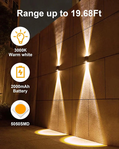 LED lumières solaires extérieur lampe murale à énergie solaire étanche décorations de jardin extérieur lumière du soleil pour rue balcon Villa lampe