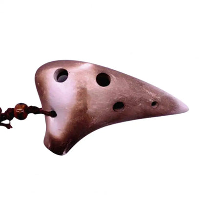Mini Ocarina traditionnel en céramique colorée pour démarreur, musique Mayor, intérieur 6 trous