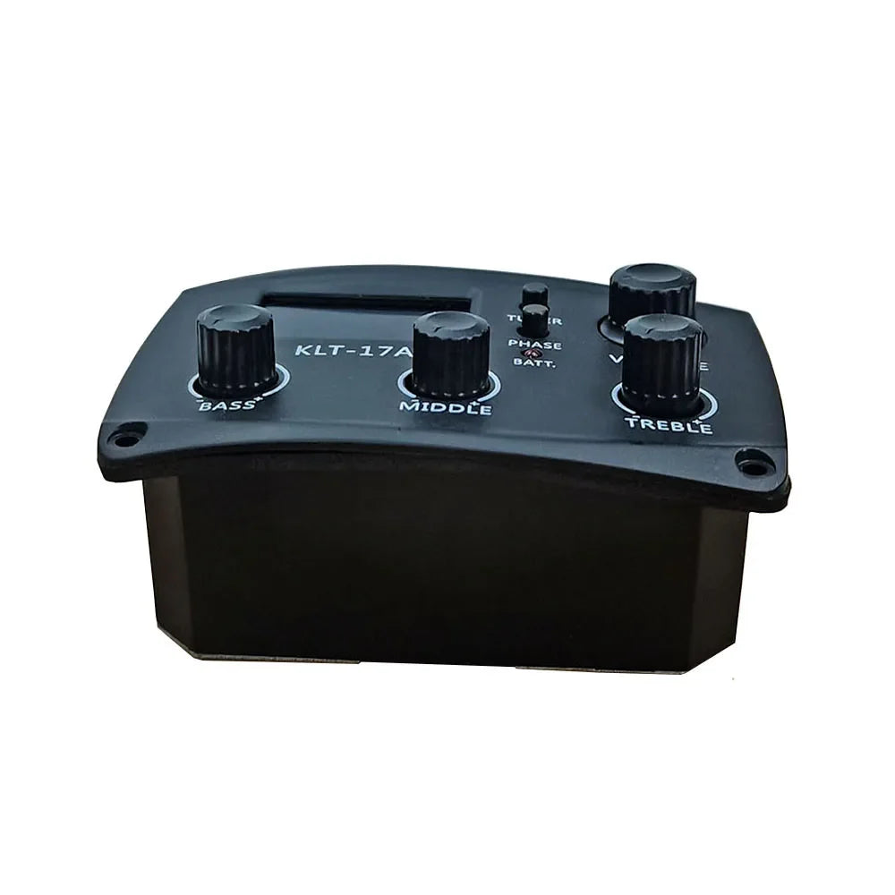 Préampli EQ pour guitare acoustique KLT-17A, 70x48mm, avec accordeur numérique, égaliseur EQ à 3 bandes avec accordeur, micro de guitare